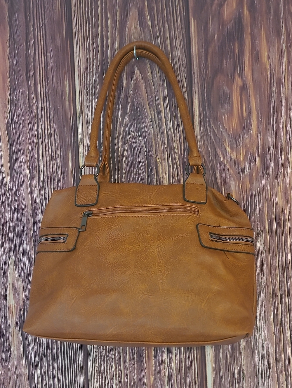 Women's Tan Shoulder Bag with Dual Handles